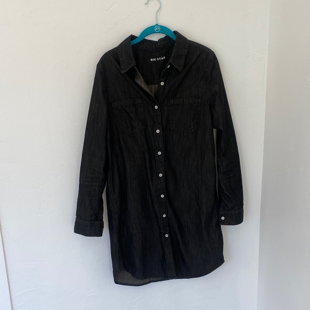 Big Star Charcoal Long Sleeve Dress